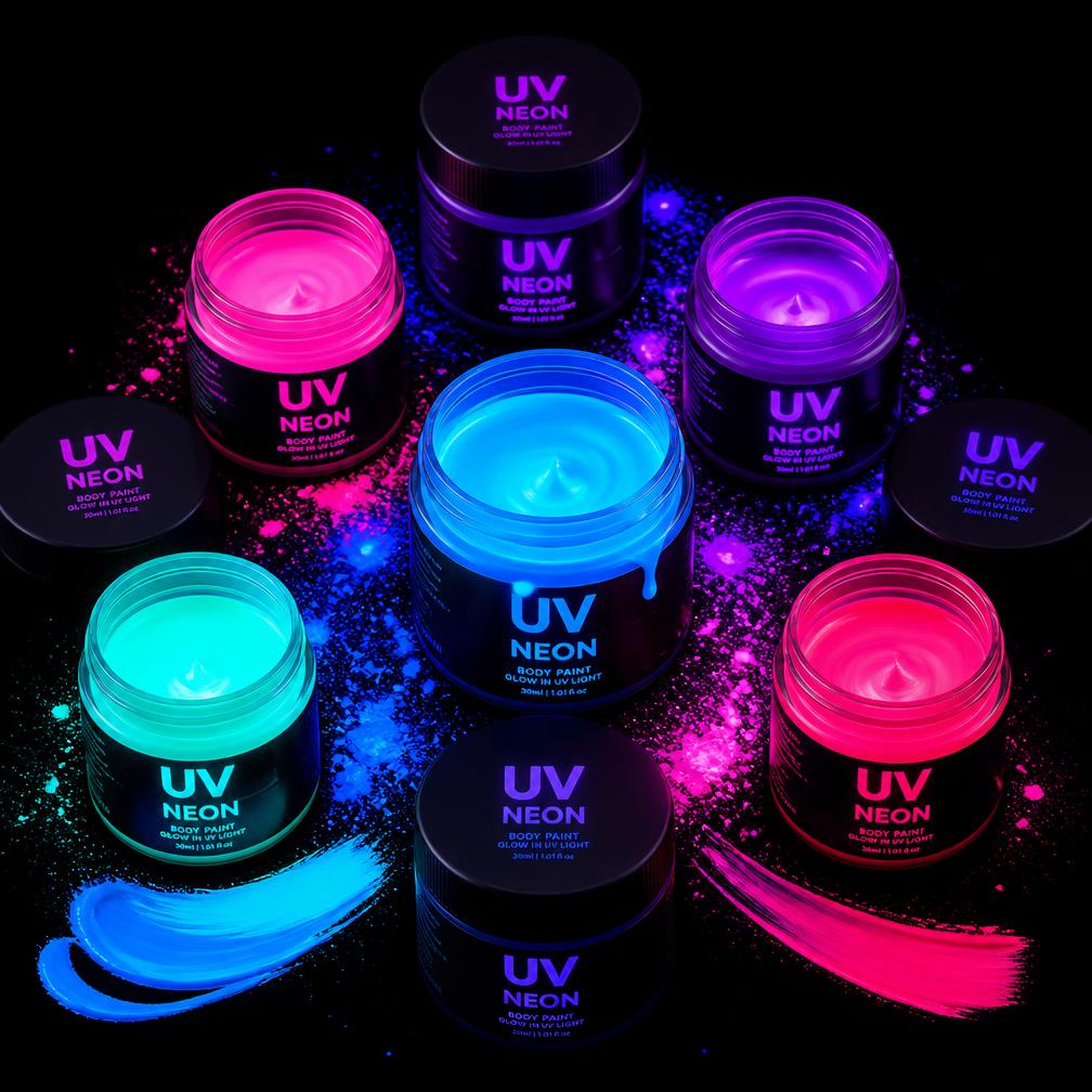 Festival Ready UV body art kit contents